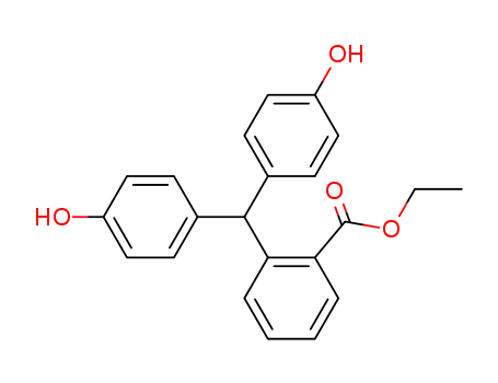 Molecular Structure of 63450-78-2 (ethyl 2-[bis(4-hydroxyphenyl)methyl]benzoate)