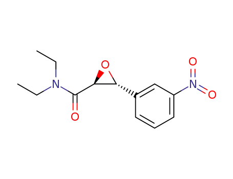 Molecular Structure of 96875-03-5 (trans-N,N-diethyl-3-(3-nitrophenyl)oxirane-2-carboxamide)