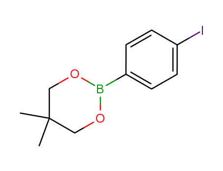 Molecular Structure of 5572-94-1 (5,5-dimethyl-2-(4-iodophenyl)-1,3,2-dioxaborinane)