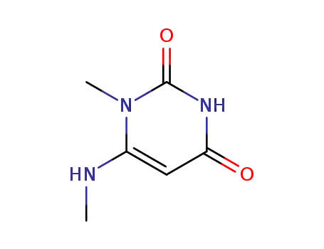 Molecular Structure of 89465-16-7 (2,4(1H,3H)-Pyrimidinedione, 1-methyl-6-(methylamino)-)