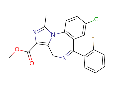 8-chloro-6-(2-fluoro-phenyl)-1-methyl-4<i>H</i>-benzo[<i>f</i>]imidazo[1,5-<i>a</i>][1,4]diazepine-3-carboxylic acid methyl ester