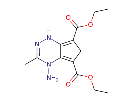 4-Amino-4,6-dihydro-3-methyl-1H-cyclopenta<e>-1,2,4-triazin-5,7-dicarbonsaeure-diethylester