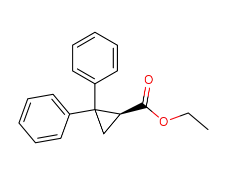 Molecular Structure of 67428-04-0 (Cyclopropanecarboxylic acid, 2,2-diphenyl-, ethyl ester, (1S)-)