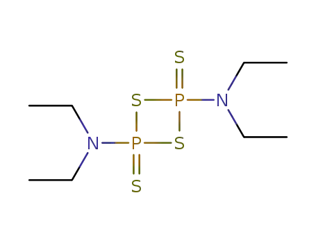 Molecular Structure of 162889-84-1 (2,4-N,N'-bis(diethylamido)-2,4-dithioxo-1,3,2λ<sup>5</sup>,4λ<sup>5</sup>-dithiadiphosphetane)