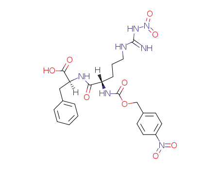 Molecular Structure of 115861-39-7 (<i>N</i>-[<i>N</i><sup>ω</sup>-nitro-<i>N</i><sup>α</sup>-(4-nitro-benzyloxycarbonyl)-L-arginyl]-L-phenylalanine)