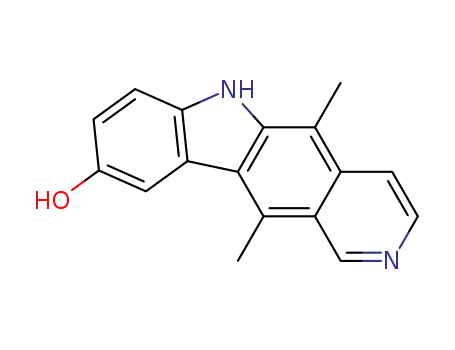 Molecular Structure of 51131-85-2 (5,11-dimethyl-6H-pyrido[4,3-b]carbazol-9-ol)
