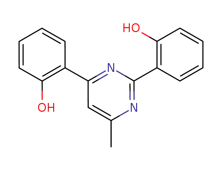 Molecular Structure of 82507-91-3 (2,4-bis(2-hydroxyphenyl)-6-methylpyrimidine)