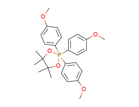 Molecular Structure of 73116-90-2 (2,2,2-Tris-(4-methoxy-phenyl)-4,4,5,5-tetramethyl-2λ<sup>5</sup>-[1,3,2]dioxaphospholane)