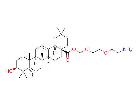 Molecular Structure of 1310058-22-0 ([2-(2-aminoethoxy)ethoxy]methyl olean-12-en-28oate)