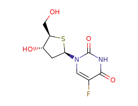 Molecular Structure of 68660-47-9 (Uridine, 2'-deoxy-5-fluoro-4'-thio-)