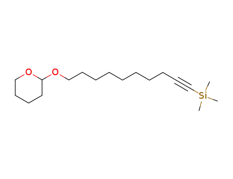 Molecular Structure of 106094-31-9 (Silane, trimethyl[10-[(tetrahydro-2H-pyran-2-yl)oxy]-1-decynyl]-)
