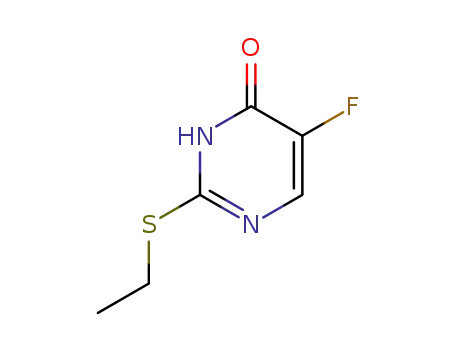 Molecular Structure of 659-00-7 (2-(ethylsulfanyl)-5-fluoropyrimidin-4(3H)-one)