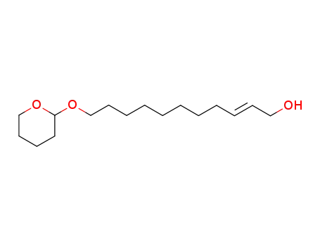 Molecular Structure of 76387-42-3 (2-Undecen-1-ol, 11-[(tetrahydro-2H-pyran-2-yl)oxy]-, (E)-)