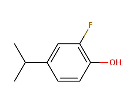 Molecular Structure of 197362-75-7 (Phenol, 2-fluoro-4-(1-methylethyl)- (9CI))