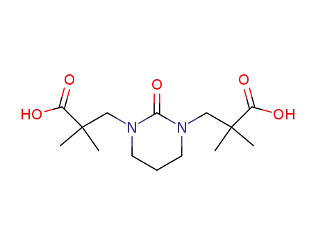 Molecular Structure of 37133-43-0 (dihydro-alpha,alpha,alpha',alpha'-tetramethyl-2-oxo-2H,4H-pyrimidine-1,3-dipropionic acid)