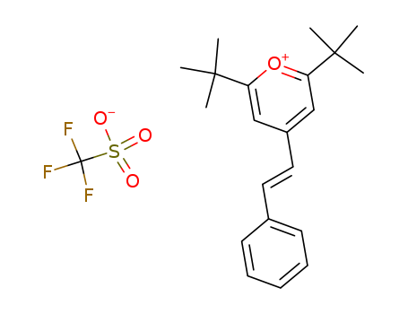 (E)-2,6-Bis(1,1-dimethylethyl)-4-(2-phenylethenyl)pyrilliumsalt