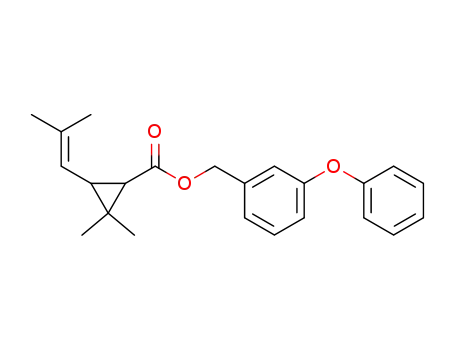 Molecular Structure of 66036-31-5 (3-phenoxybenzyl (1S,3S)-2,2-dimethyl-3-(2-methylprop-1-en-1-yl)cyclopropanecarboxylate)