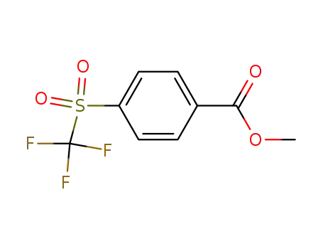 Molecular Structure of 88489-67-2 (Benzoic acid, 4-[(trifluoromethyl)sulfonyl]-, methyl ester)