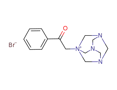 Molecular Structure of 5520-62-7 (1-(2-oxo-2-phenylethyl)-3,5,7-triaza-1-azoniatricyclo[3.3.1.1~3,7~]decane)