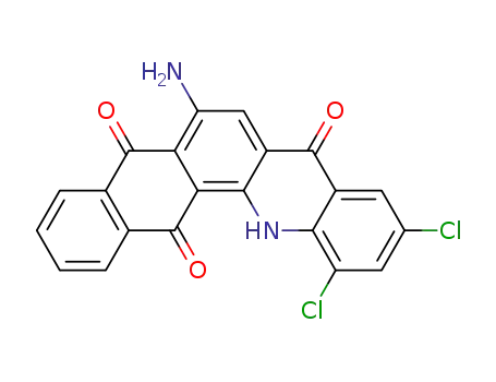 Molecular Structure of 4215-99-0 (6-amino-10,12-dichloronaphth[2,3-c]acridine-5,8,14(13H)-trione)