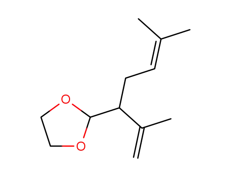 Molecular Structure of 104543-27-3 (2-isopropenyl-5-methyl-4-hexenal ethylene glycol acetal)