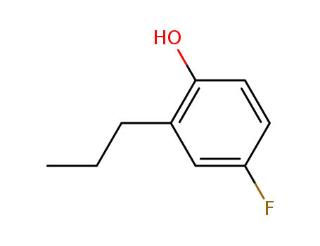 Molecular Structure of 398-88-9 (Phenol, 4-fluoro-2-propyl-)