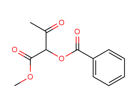 Molecular Structure of 65287-88-9 (Butanoic acid, 2-(benzoyloxy)-3-oxo-, methyl ester)