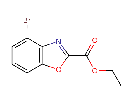Molecular Structure of 117077-82-4 (2-Benzoxazolecarboxylic acid, 4-broMo-, ethyl ester)