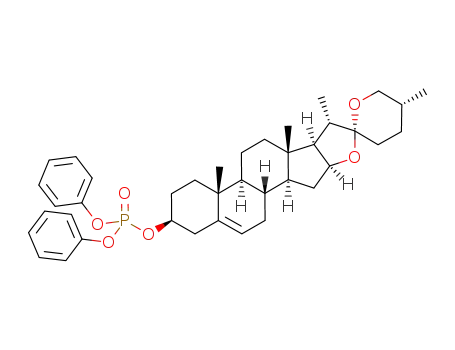 Molecular Structure of 1414891-45-4 (25R-spirost-5-en-3β-yl diphenyl phosphate)