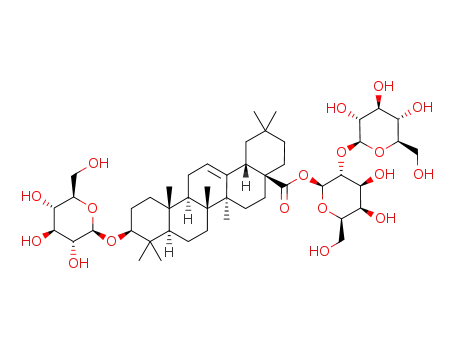 3-O-β-D-glucopyranosyl-3-β-hydroxyolean-12-en-28-oic acid 28-O-[β-D-glucopyranosyl-(1->2)-β-D-galactopyranosyl] ester
