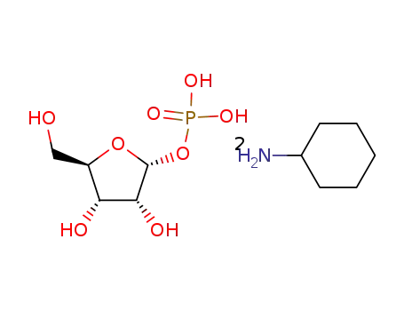 Molecular Structure of 58459-37-3 (D-RIBOSE 1-PHOSPHATE, BISCYCLOHEXYLAMMONIUM SALT)
