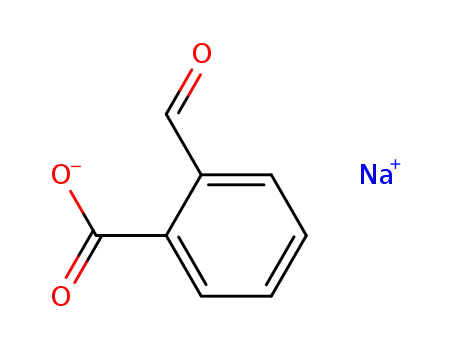 Molecular Structure of 64692-99-5 (Benzoic acid, 2-formyl-, sodium salt)