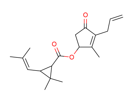 Cyclopropanecarboxylicacid, 2,2-dimethyl-3-(2-methyl-1-propen-1-yl)-,2-methyl-4-oxo-3-(2-propen-1-yl)-2-cyclopenten-1-yl ester, (1R,3S)-rel-