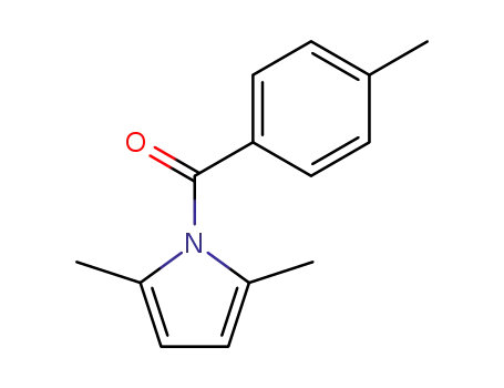 Molecular Structure of 135469-59-9 (1H-Pyrrole, 2,5-dimethyl-1-(4-methylbenzoyl)-)
