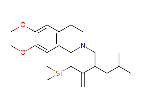 Molecular Structure of 1346909-10-1 (6,7-dimethoxy-2-(4-methyl-2-(3-(trimethylsilyl)prop-1-ene-2-yl)pentyl)-1,2,3,4-tetrahydroisoquinoline)