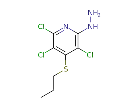 Molecular Structure of 58468-55-6 (3,5,6-trichloro-4-(propylthio)-2-pyridone hydrazone)