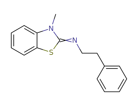 Molecular Structure of 114197-08-9 (Benzeneethanamine, N-(3-methyl-2(3H)-benzothiazolylidene)-)