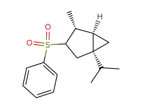 Molecular Structure of 191861-60-6 ((1S,4R,5R)-3-Benzenesulfonyl-1-isopropyl-4-methyl-bicyclo[3.1.0]hexane)