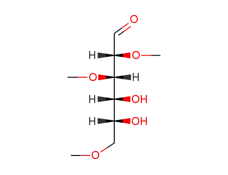 Molecular Structure of 4234-44-0 (2-O,3-O,6-O-Trimethyl-D-glucose)