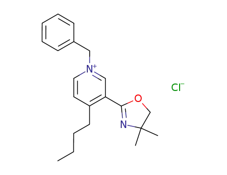 Molecular Structure of 111737-44-1 (Pyridinium,
4-butyl-3-(4,5-dihydro-4,4-dimethyl-2-oxazolyl)-1-(phenylmethyl)-,
chloride)