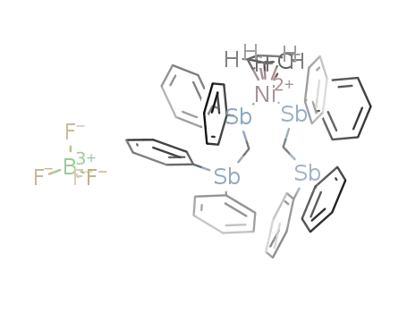 Molecular Structure of 85836-38-0 ([Ni(C<sub>5</sub>H<sub>5</sub>)(Sb(C<sub>6</sub>H<sub>5</sub>)2CH<sub>2</sub>Sb(C<sub>6</sub>H<sub>5</sub>)2)2]<sup>(1+)</sup>*BF<sub>4</sub><sup>(1-)</sup>=[Ni(C<sub>5</sub>H<sub>5</sub>)(Sb(C<sub>6</sub>H<sub>5</sub>)2CH<sub>2</sub>Sb(C<sub>6</sub>H<sub>5</sub>)2)2]BF<sub>4</sub>)