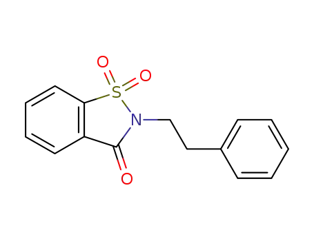 Molecular Structure of 16766-83-9 (2-(2-phenylethyl)-1,2-benzisothiazol-3(2H)-one 1,1-dioxide)
