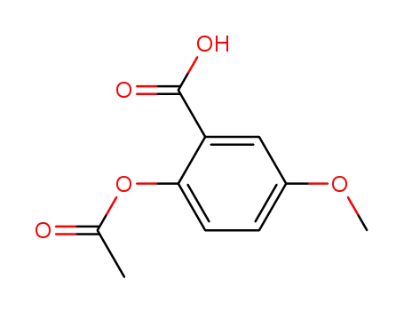 Molecular Structure of 17336-15-1 (Benzoic acid, 2-(acetyloxy)-5-methoxy-)