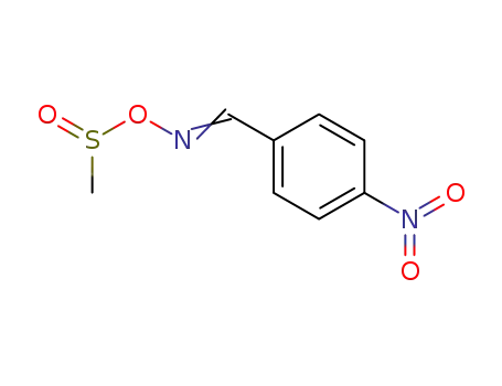 Molecular Structure of 62196-35-4 (Benzaldehyde, 4-nitro-, O-(methylsulfinyl)oxime)