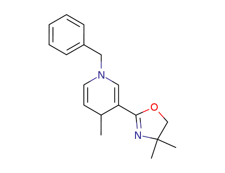 Molecular Structure of 111737-51-0 (Pyridine,
3-(4,5-dihydro-4,4-dimethyl-2-oxazolyl)-1,4-dihydro-4-methyl-1-(phenyl
methyl)-)