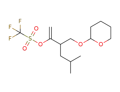 Molecular Structure of 1346909-40-7 (5-methyl-3-(((tetrahydro-2H-pyran-2-yl)oxy)methyl)hex-1-ene-2-yl trifluoromethanesulfonate)