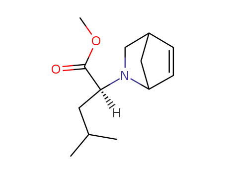 Molecular Structure of 112018-28-7 ((S)-2-(2-Aza-bicyclo[2.2.1]hept-5-en-2-yl)-4-methyl-pentanoic acid methyl ester)