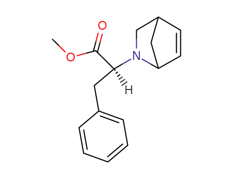 Molecular Structure of 211567-40-7 ((S)-2-(2-Aza-bicyclo[2.2.1]hept-5-en-2-yl)-3-phenyl-propionic acid methyl ester)