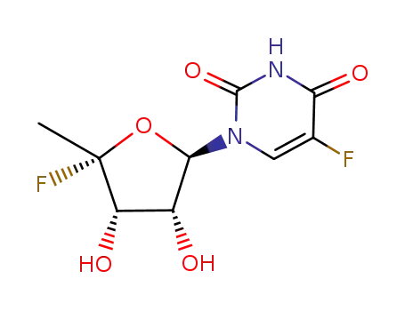 Molecular Structure of 113548-97-3 (5'deoxy-4',5-difluorouridine)