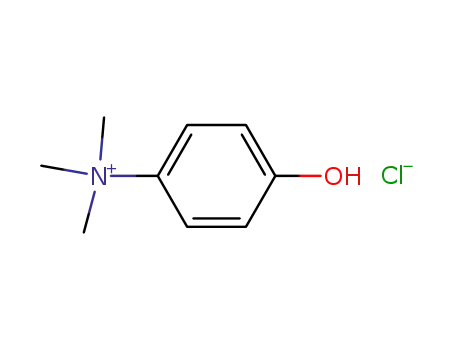 Molecular Structure of 5567-02-2 (4-hydroxyphenyltrimethylammonium chloride)